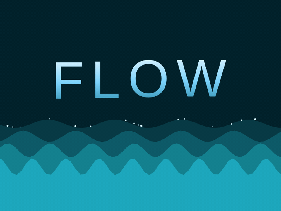 The tide writes FLOW